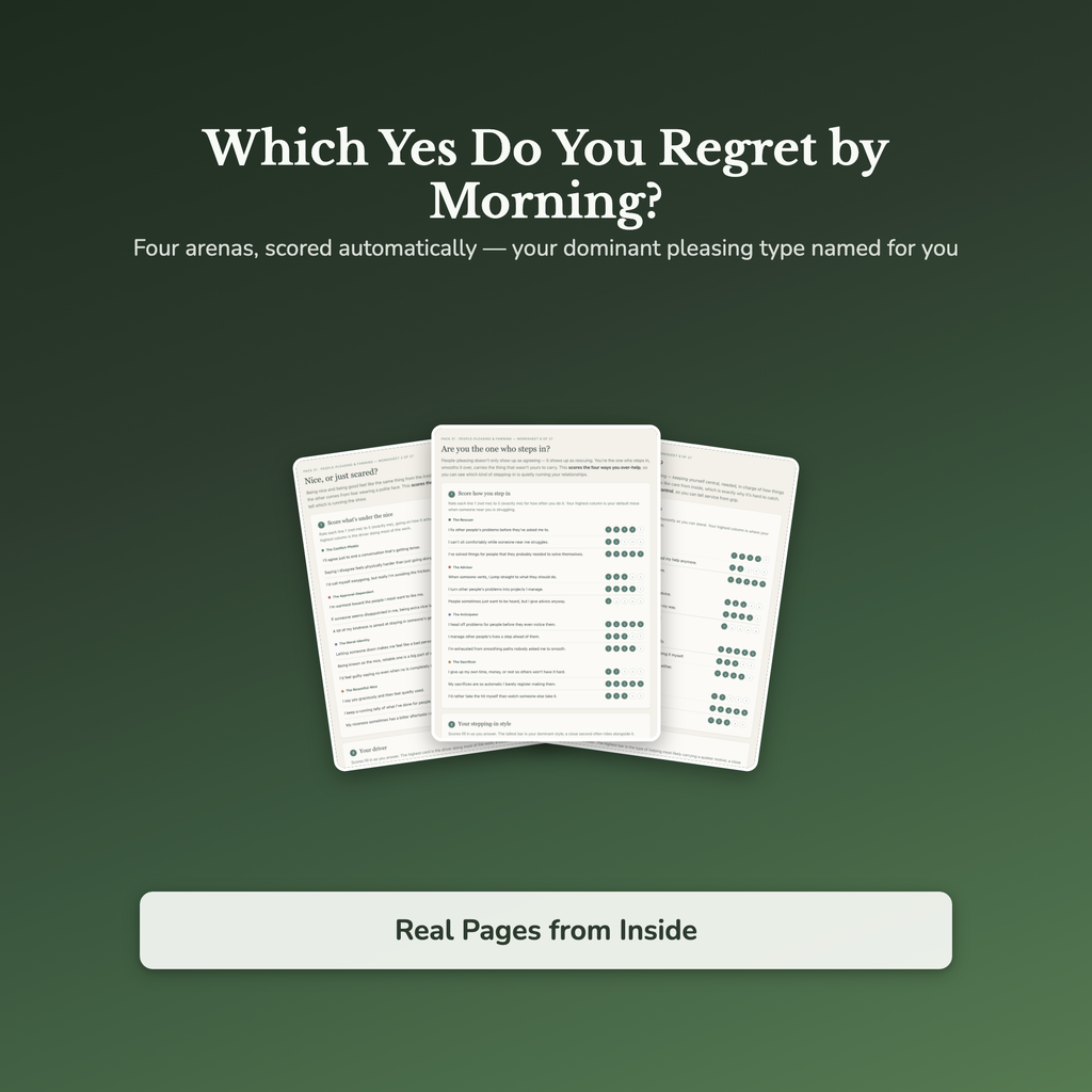 People Pleasing Worksheets – Stop Saying Yes, Fawning, Fear of Disappointing – Interactive Worksheets Bundle