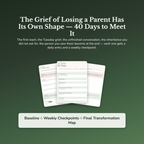 Loss of a Parent Workbook & 40-Day Guide — sample result and action plan