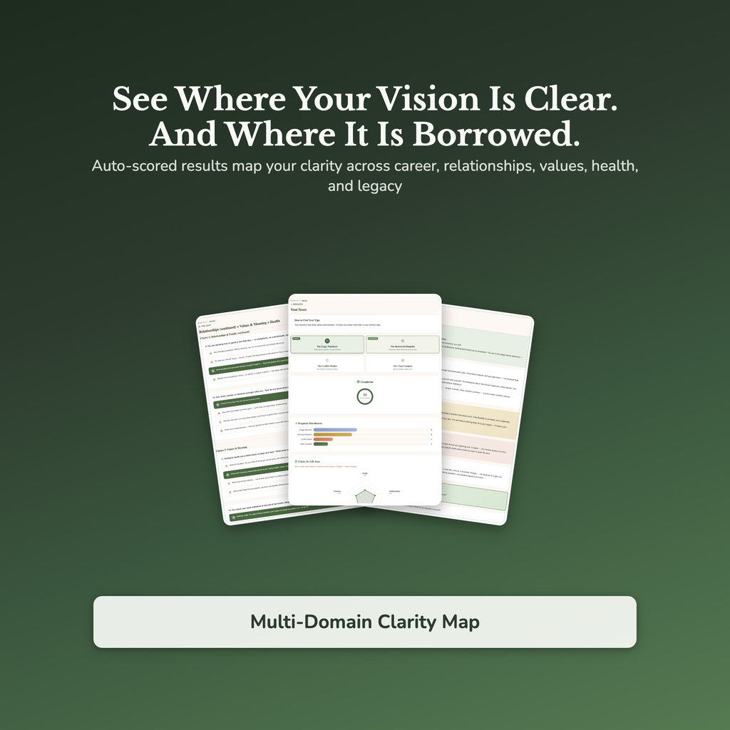 Life Vision Profile — sample result and action plan