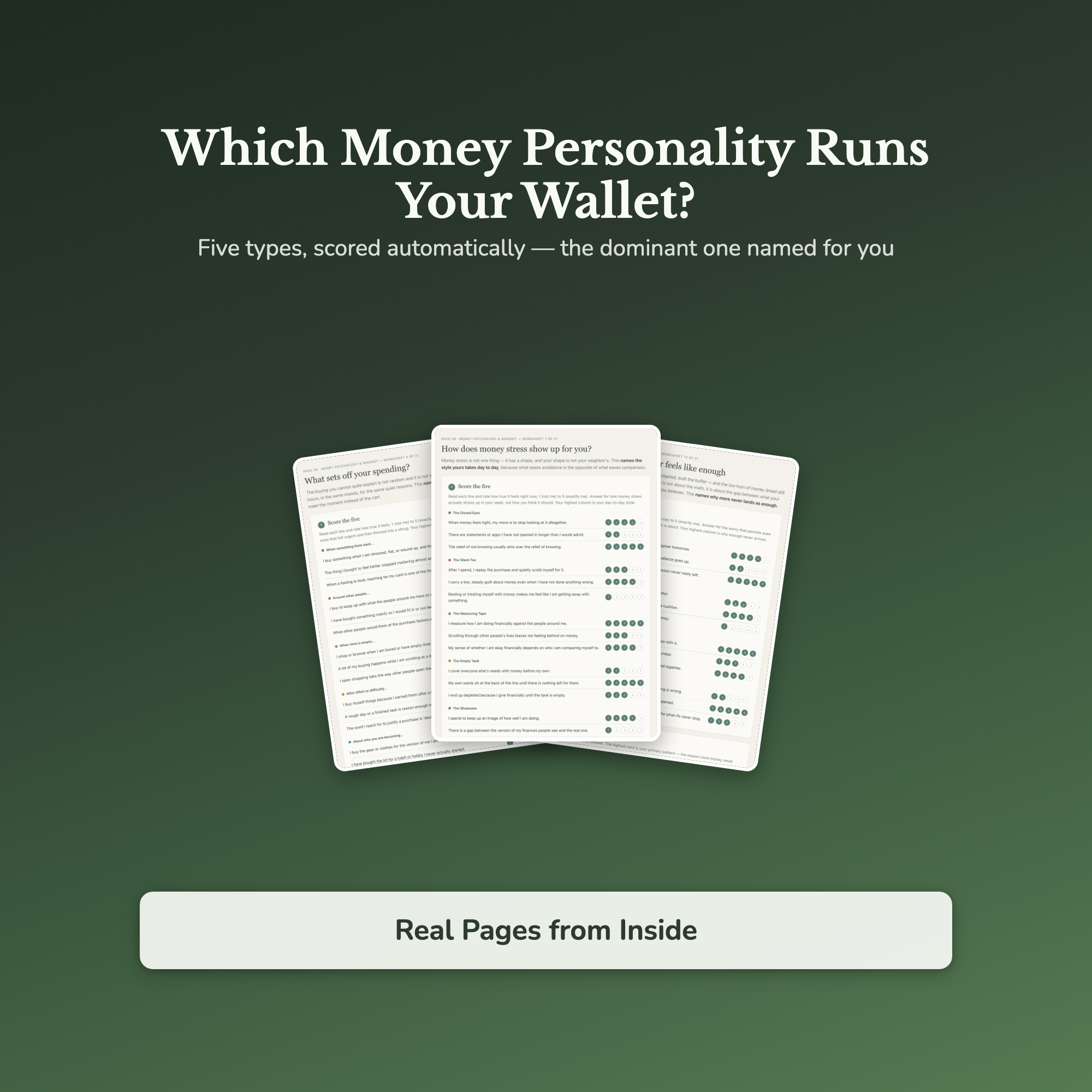 Money Mindset Worksheets – Money Blocks, Scarcity, Never Enough, Money Story – Interactive Worksheets Bundle