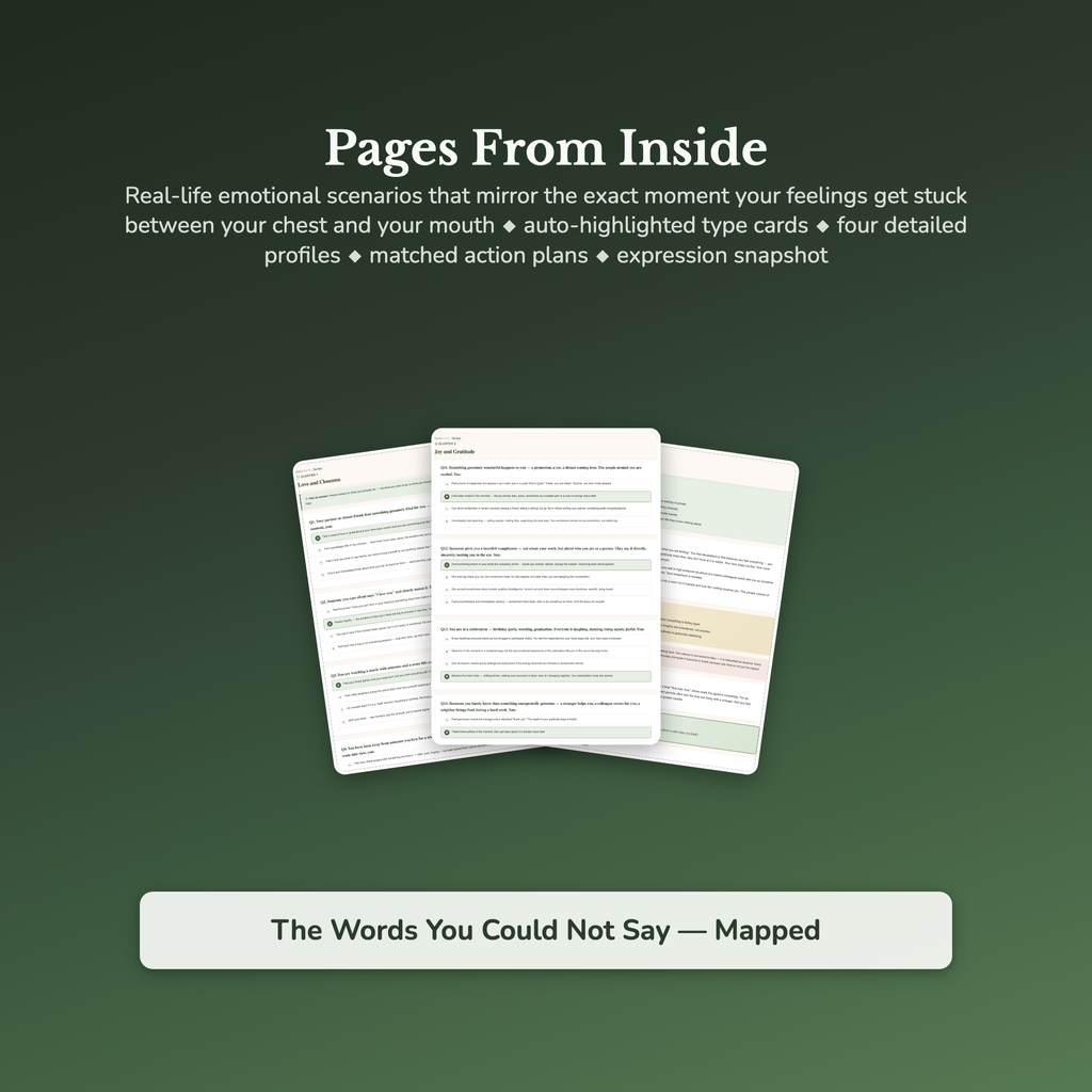 Emotional Expression Profile — sample result and action plan