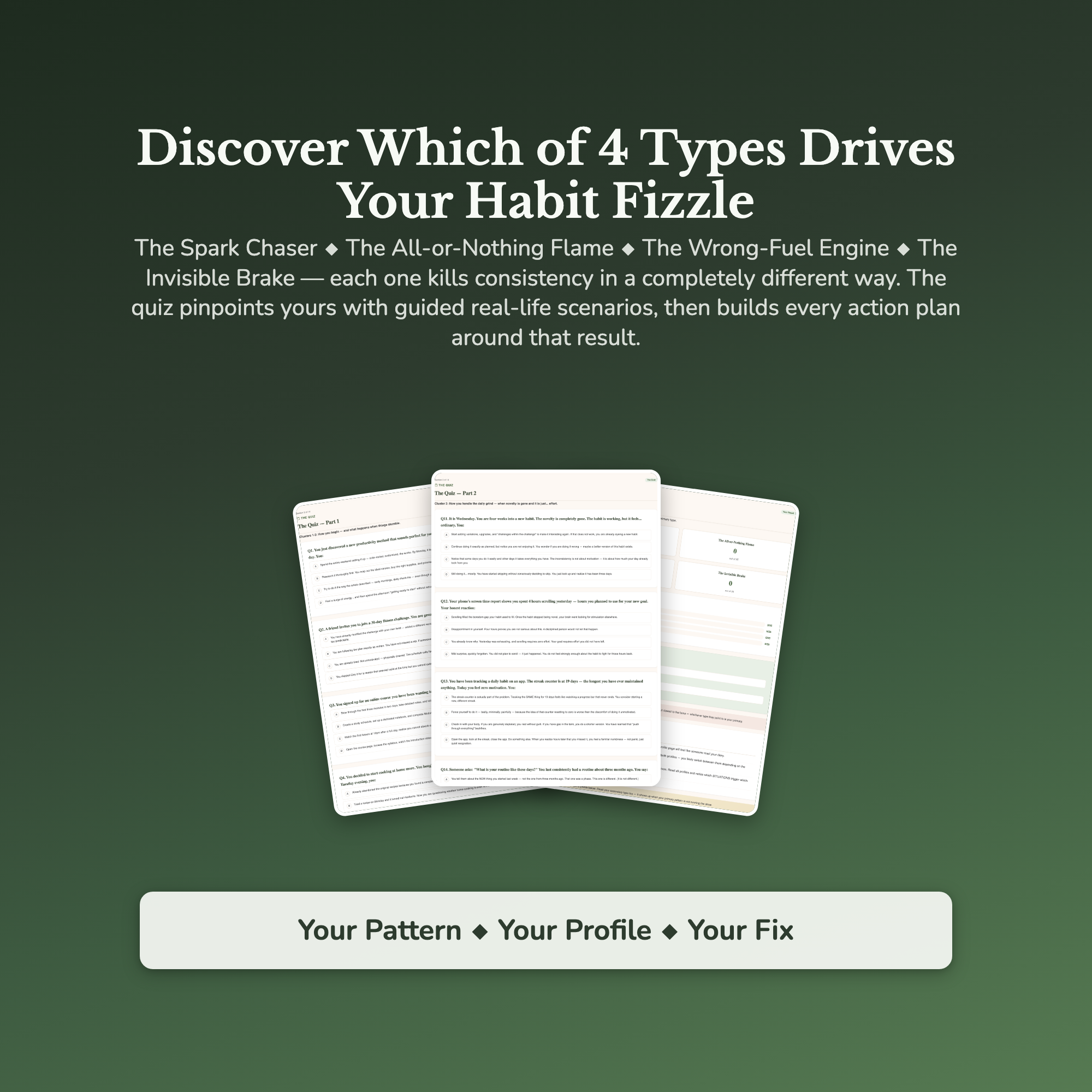 Consistency Profile — sample result and action plan