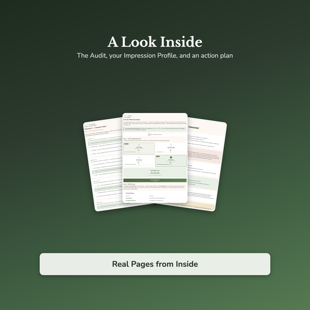 First Impression Quiz & Workbook – How Do You Come Across? – Interactive Self-Assessment