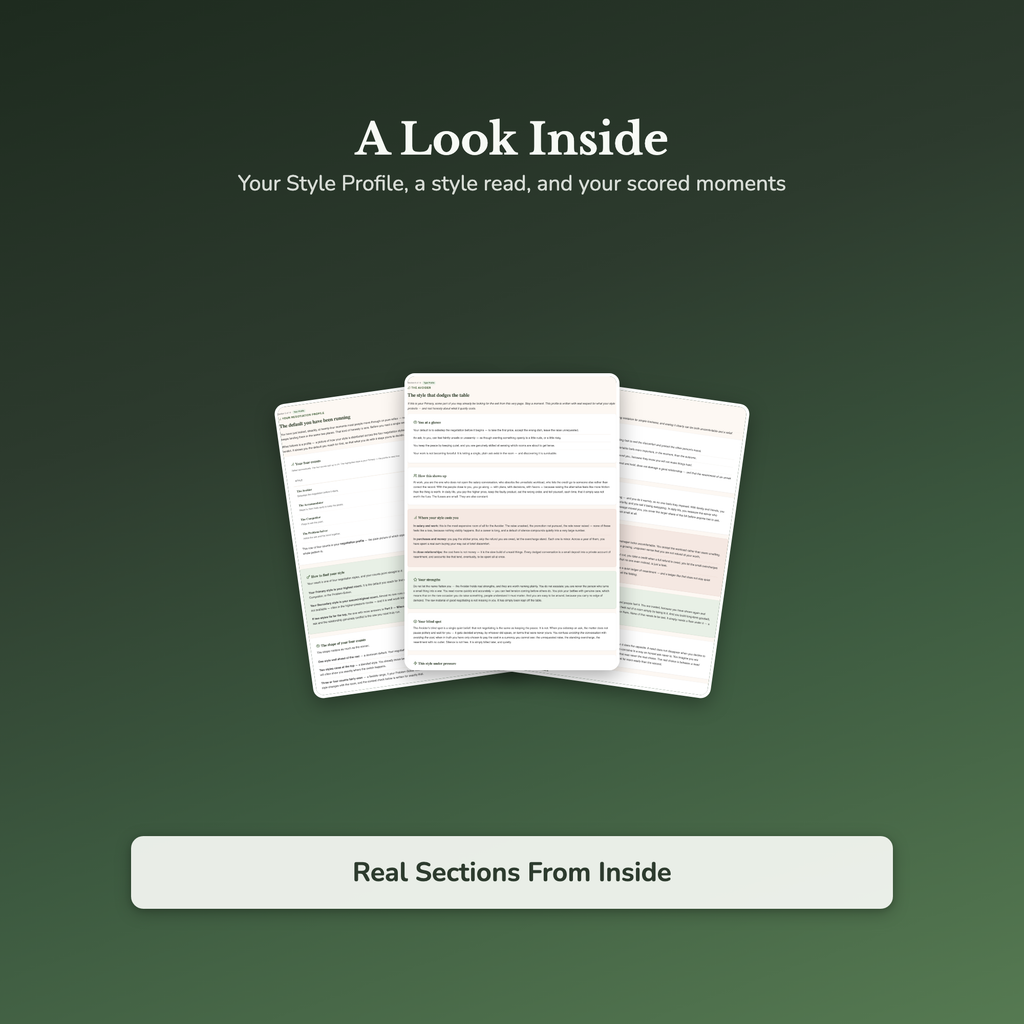 Negotiation Style Quiz & Workbook – Why You Cave or Collide – Interactive Self-Assessment