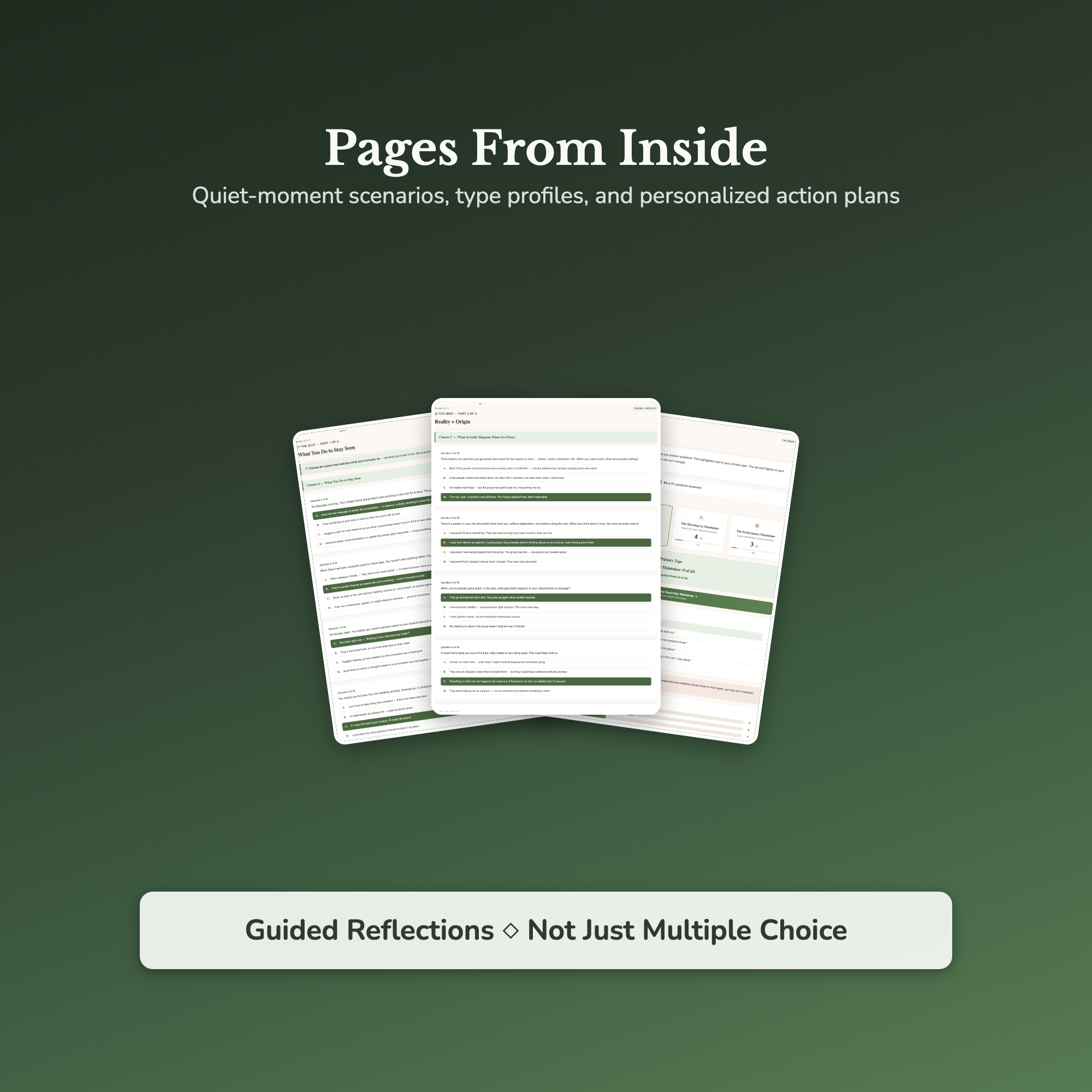 People Pleasing Quiz — sample result and action plan