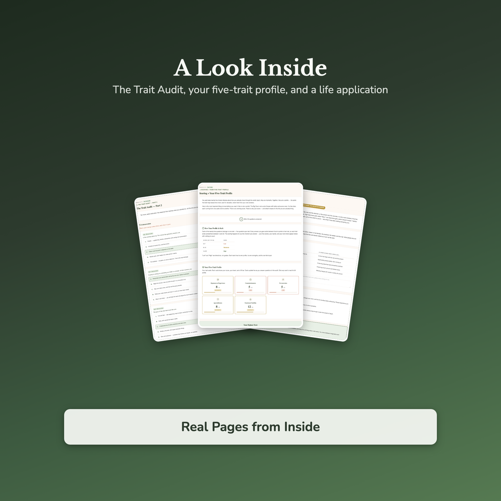 Big Five Quiz & Workbook – Your Five-Trait Profile – Interactive Self-Assessment