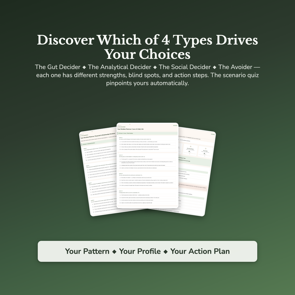 Decision-Making Profile — sample result and action plan