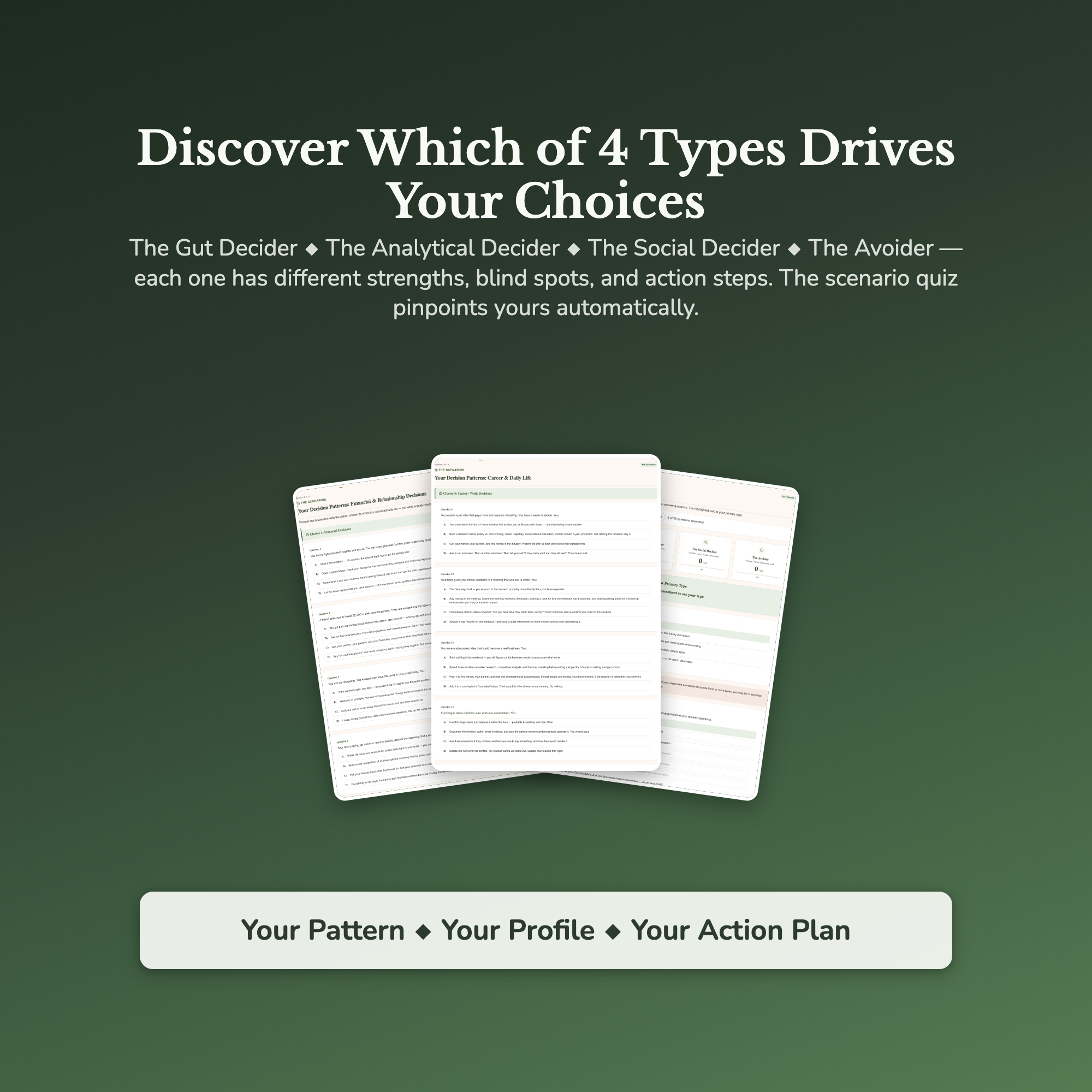 Decision-Making Profile — sample result and action plan