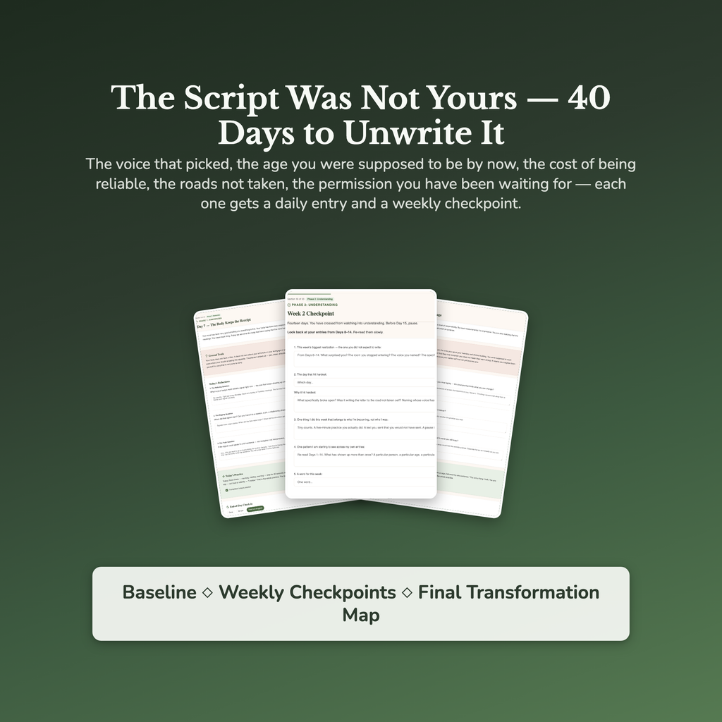 Midlife Crisis Workbook & 40-Day Guide — sample result and action plan