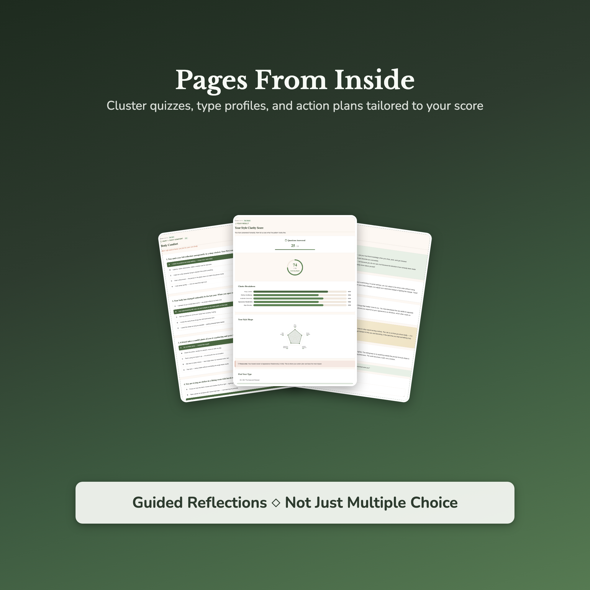 Style Clarity Profile — sample result and action plan