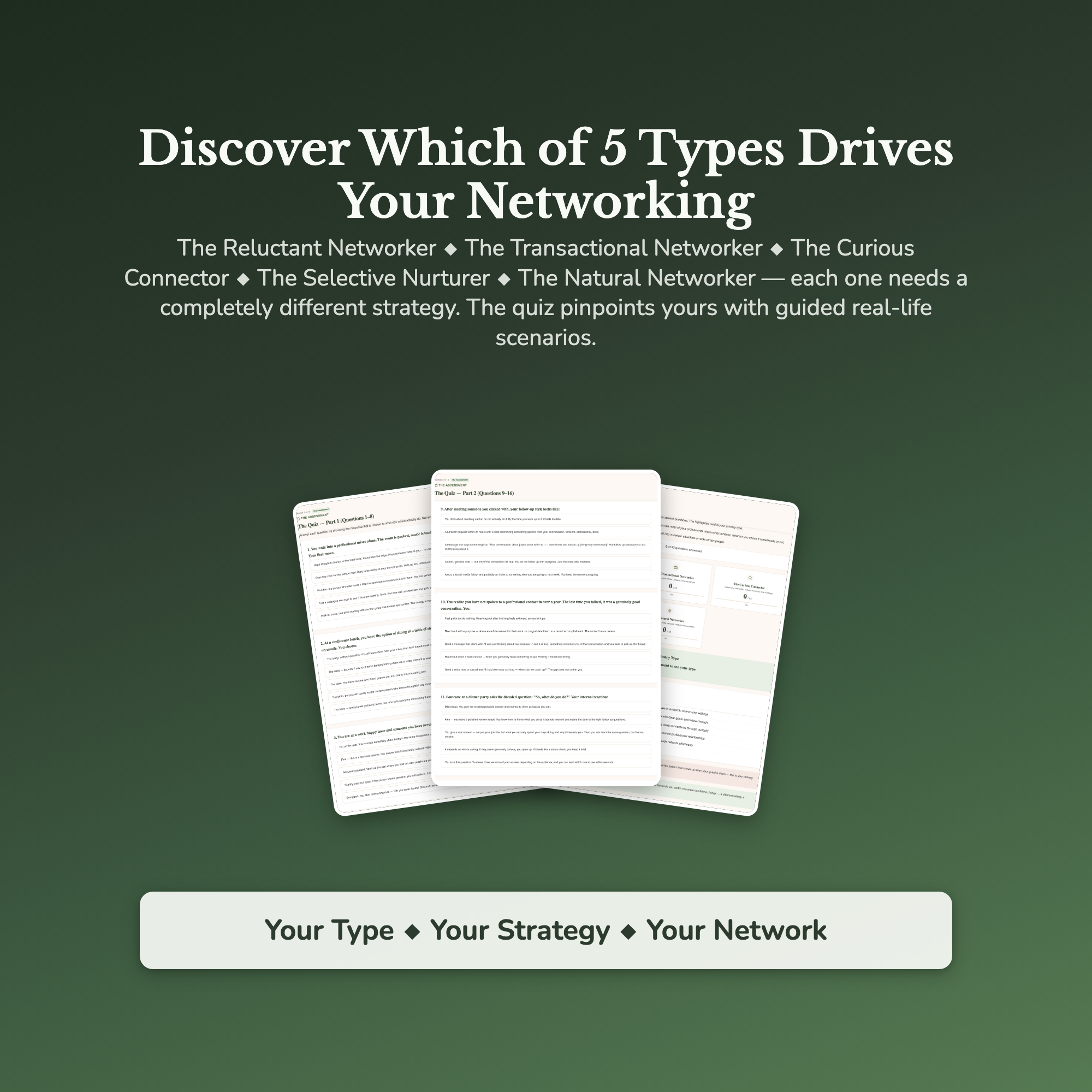 Networking Style Profile — sample result and action plan