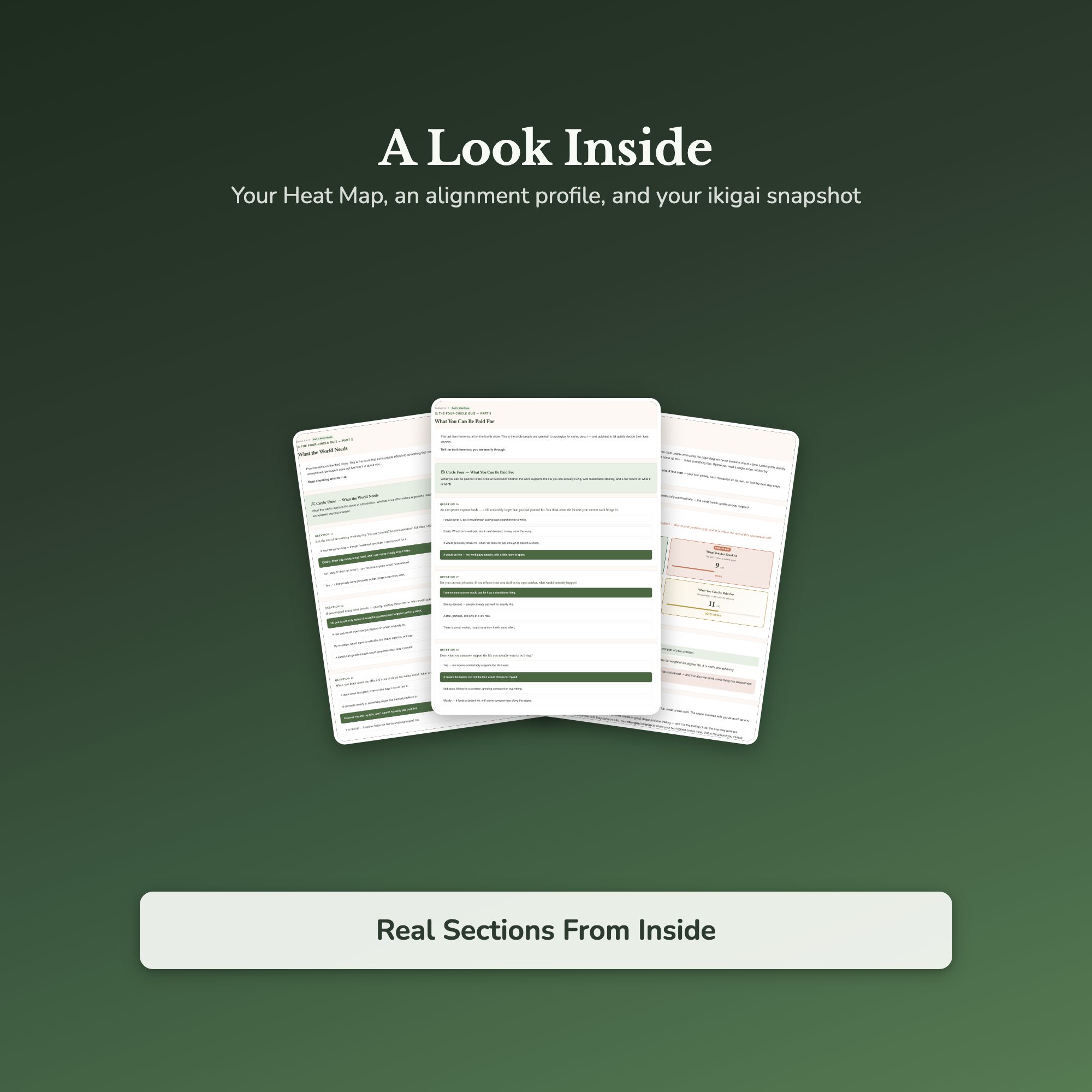 Ikigai Quiz & Workbook – Find Your Reason for Being – Interactive Self-Assessment