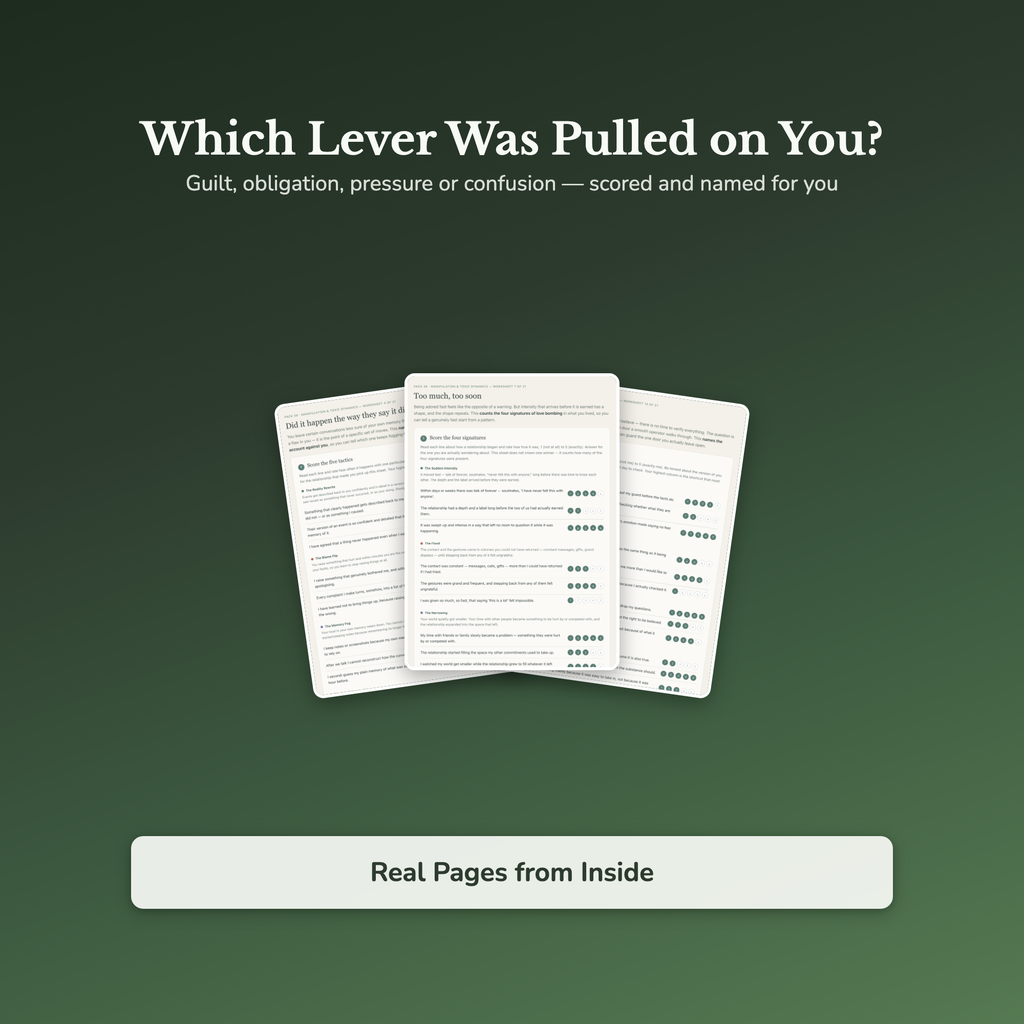 Manipulation & Toxic Patterns Worksheets – Gaslighting, Toxic Relationships, Red Flags – Interactive Worksheets Bundle