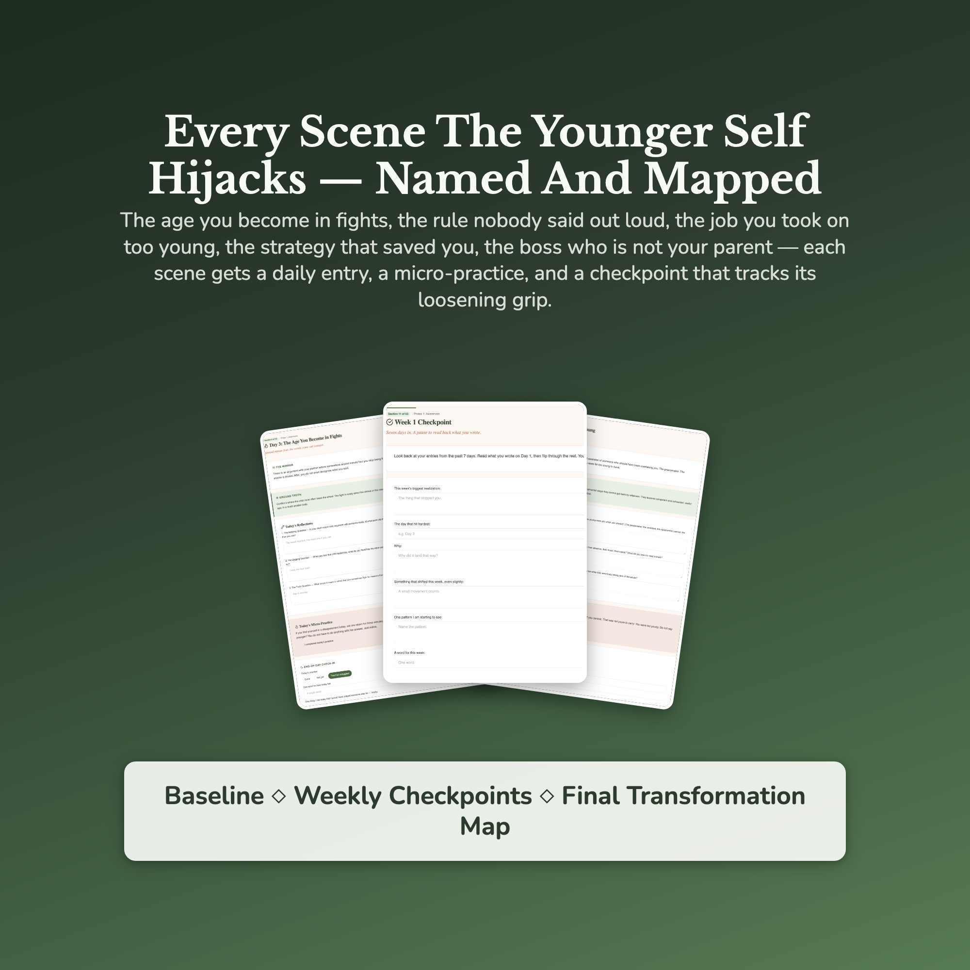 Inner Child Workbook & 40-Day Guide — sample result and action plan