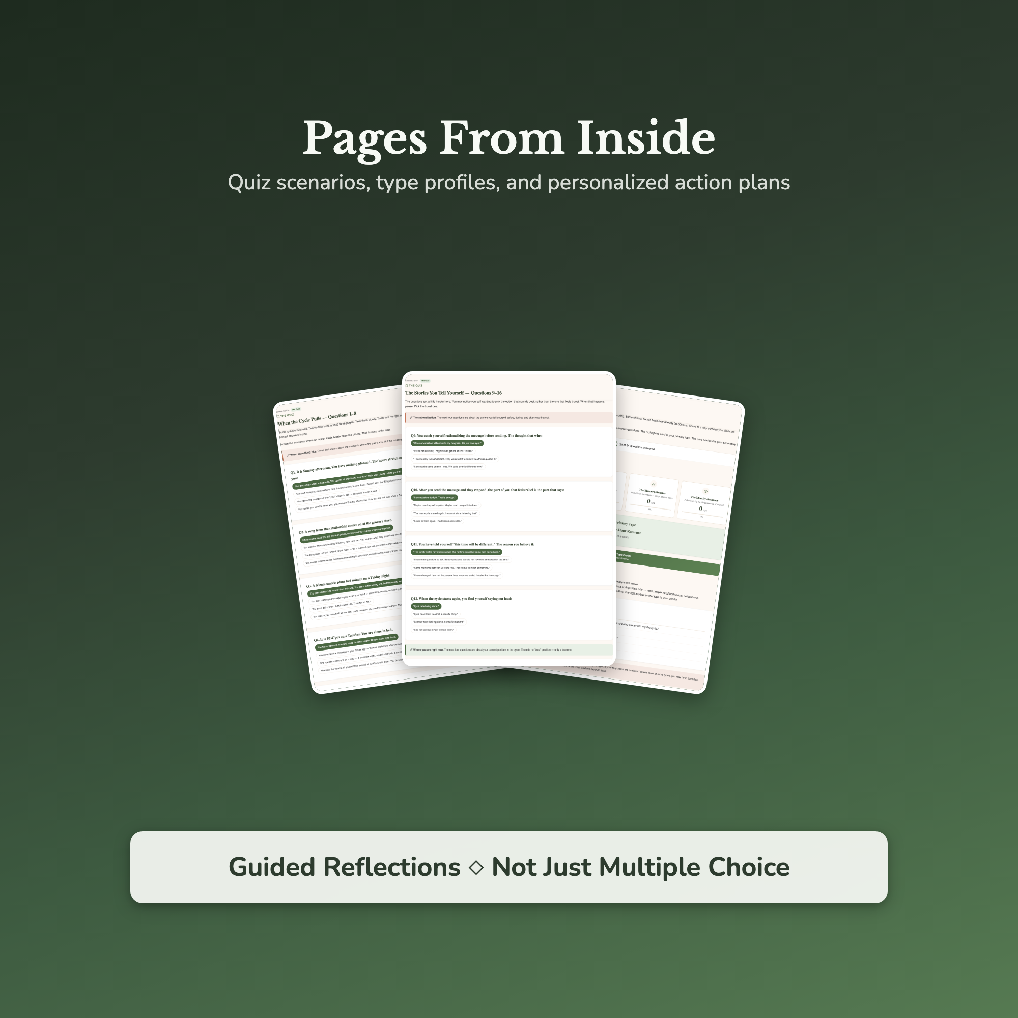 Get Over Your Ex Quiz — sample result and action plan