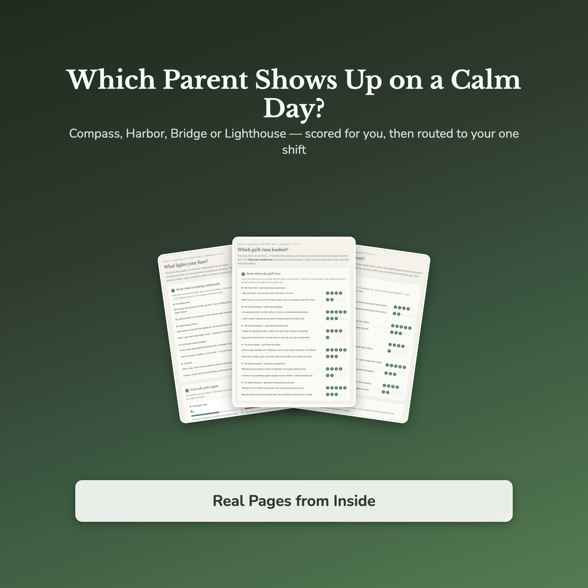 Empty Nest Worksheets – Life After Kids, Identity, Purpose, Letting Go – Interactive Worksheets Bundle