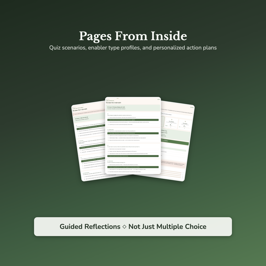 People Pleaser Quiz — sample result and action plan
