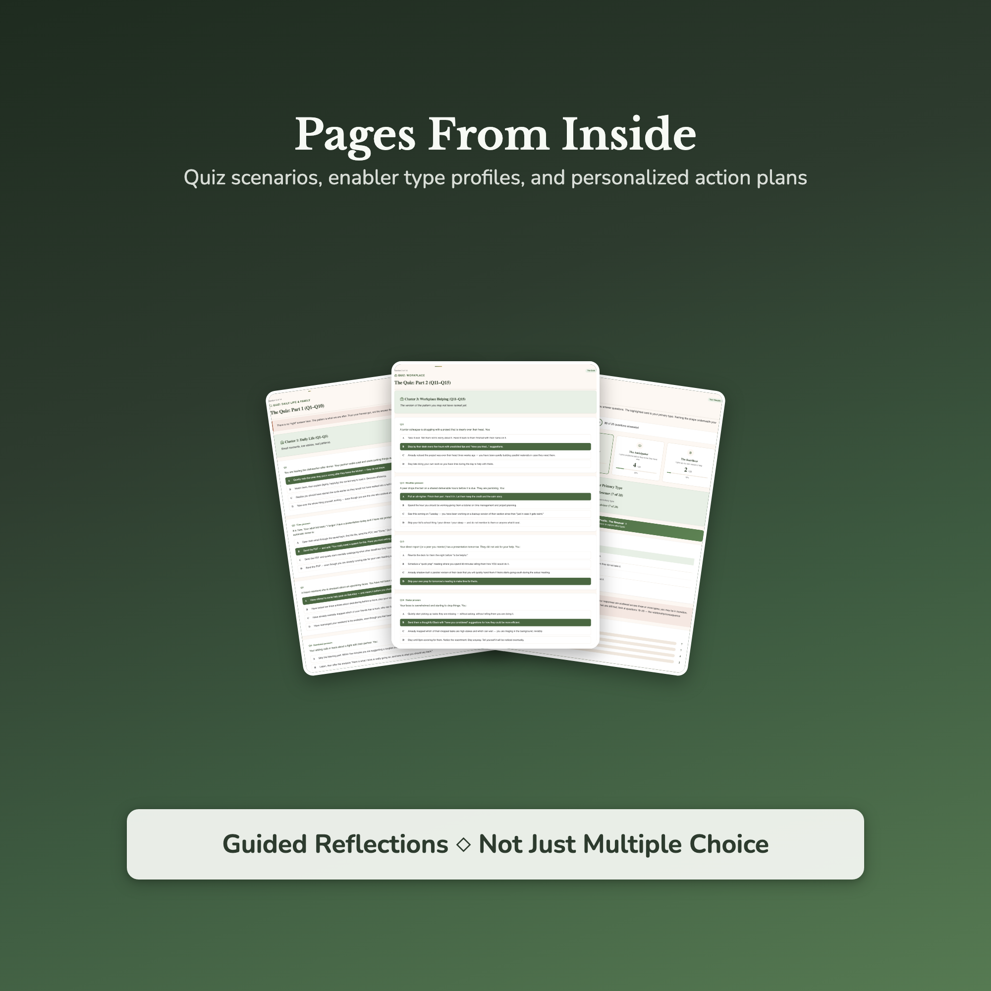 People Pleaser Quiz — sample result and action plan