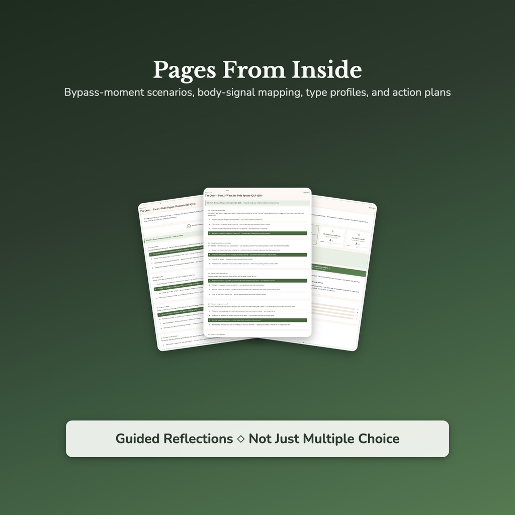 Shadow Work Quiz — sample result and action plan