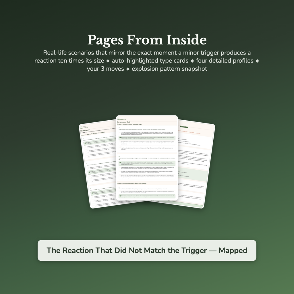Emotional Explosion Profile — sample result and action plan