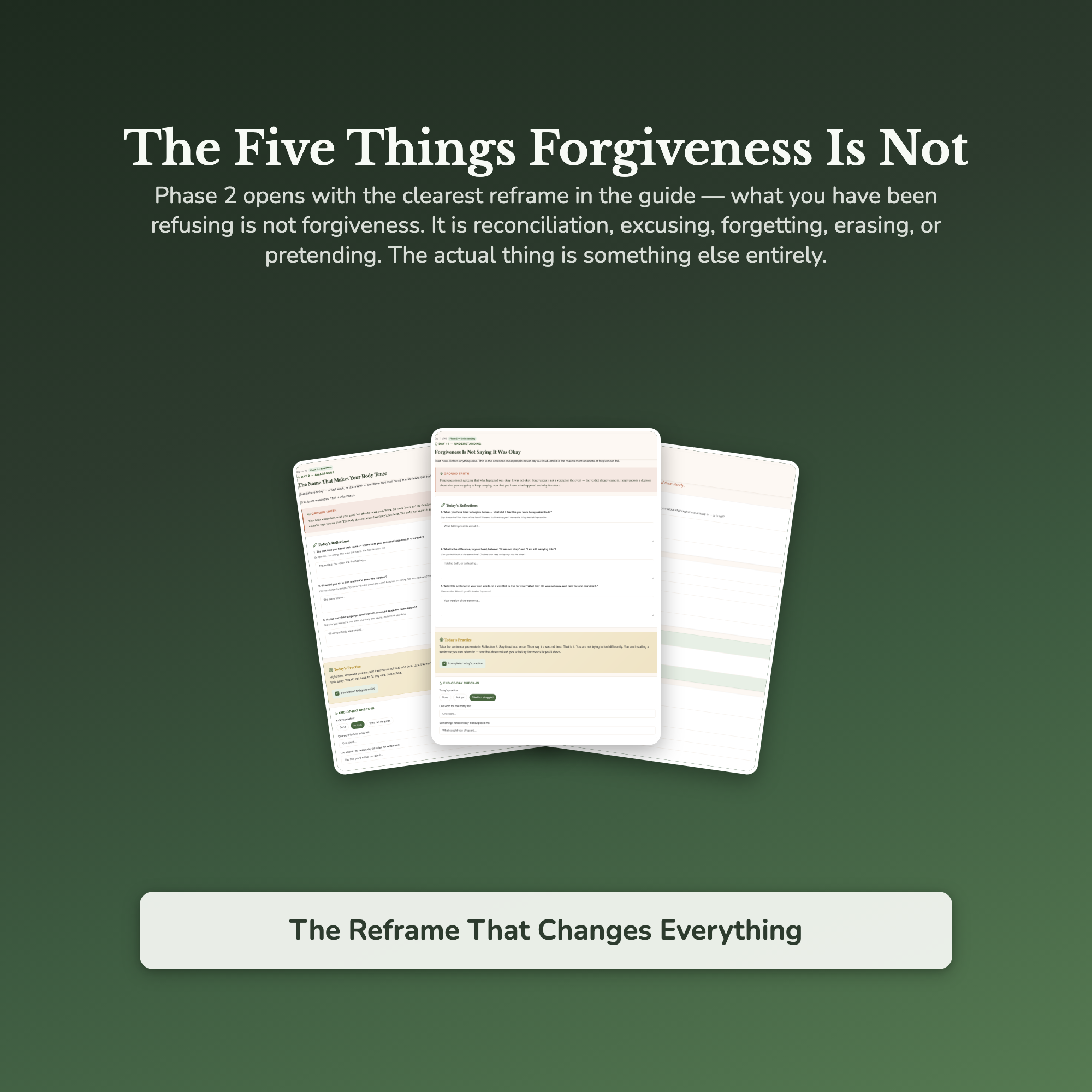 Forgiveness Workbook & 40-Day Guide — sample result and action plan