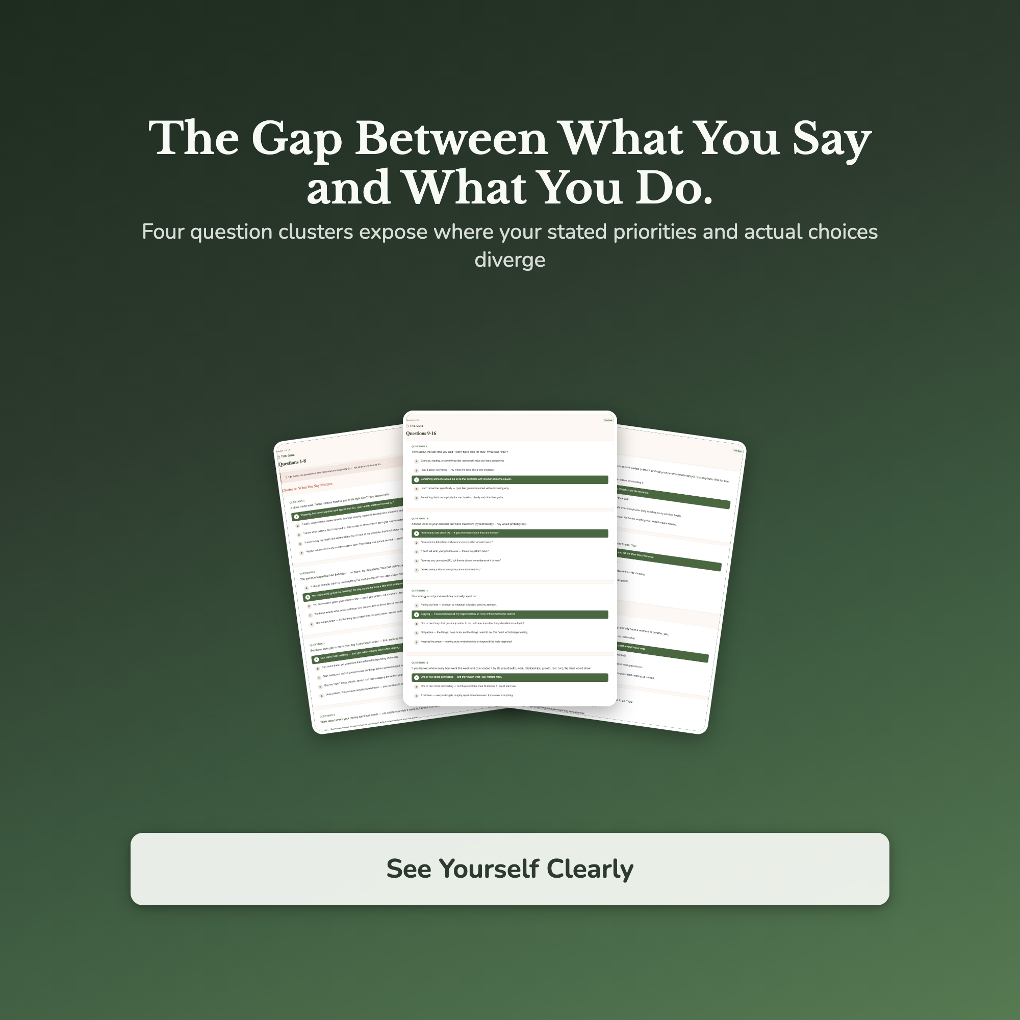 Priority Clarity Profile — sample result and action plan