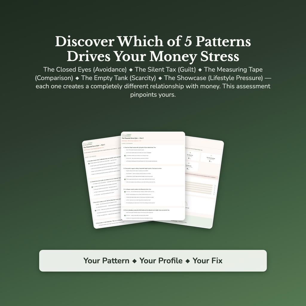 Financial Stress Profile — sample result and action plan