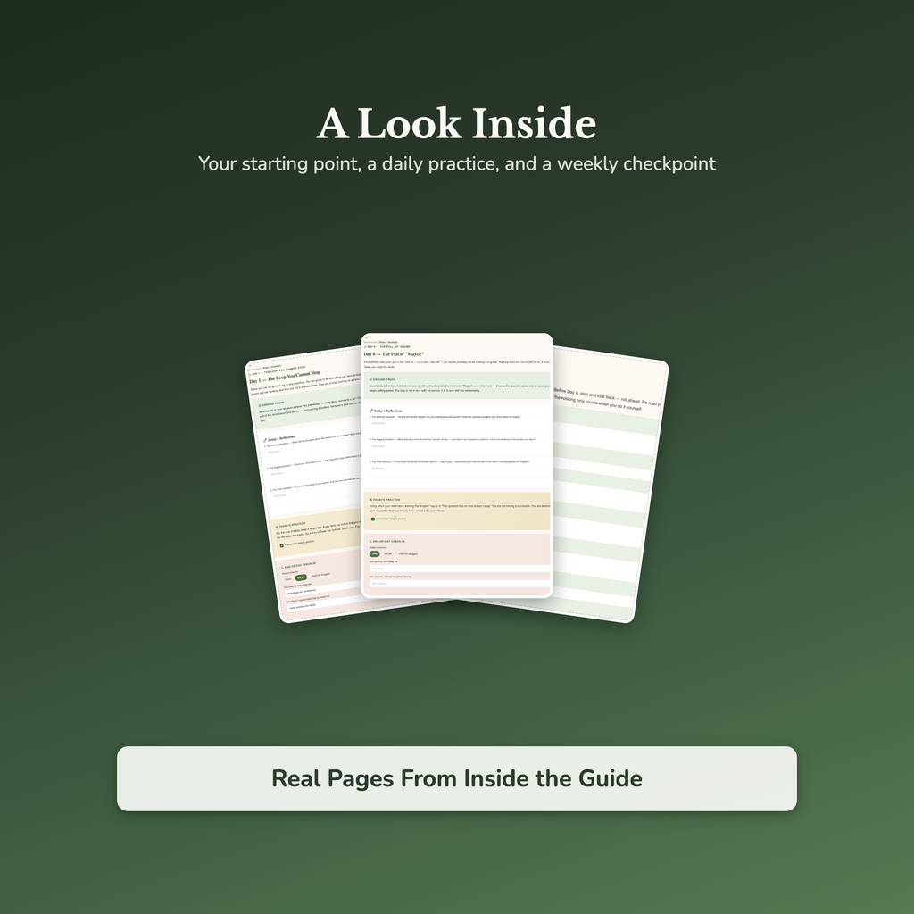 Limerence Workbook & 40-Day Journal – Let Go of the Loop – Interactive Digital Guide