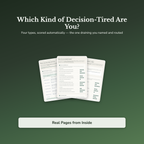 Decision Fatigue Worksheets – Indecision, Too Many Choices, Second-Guessing – Interactive Worksheets Bundle