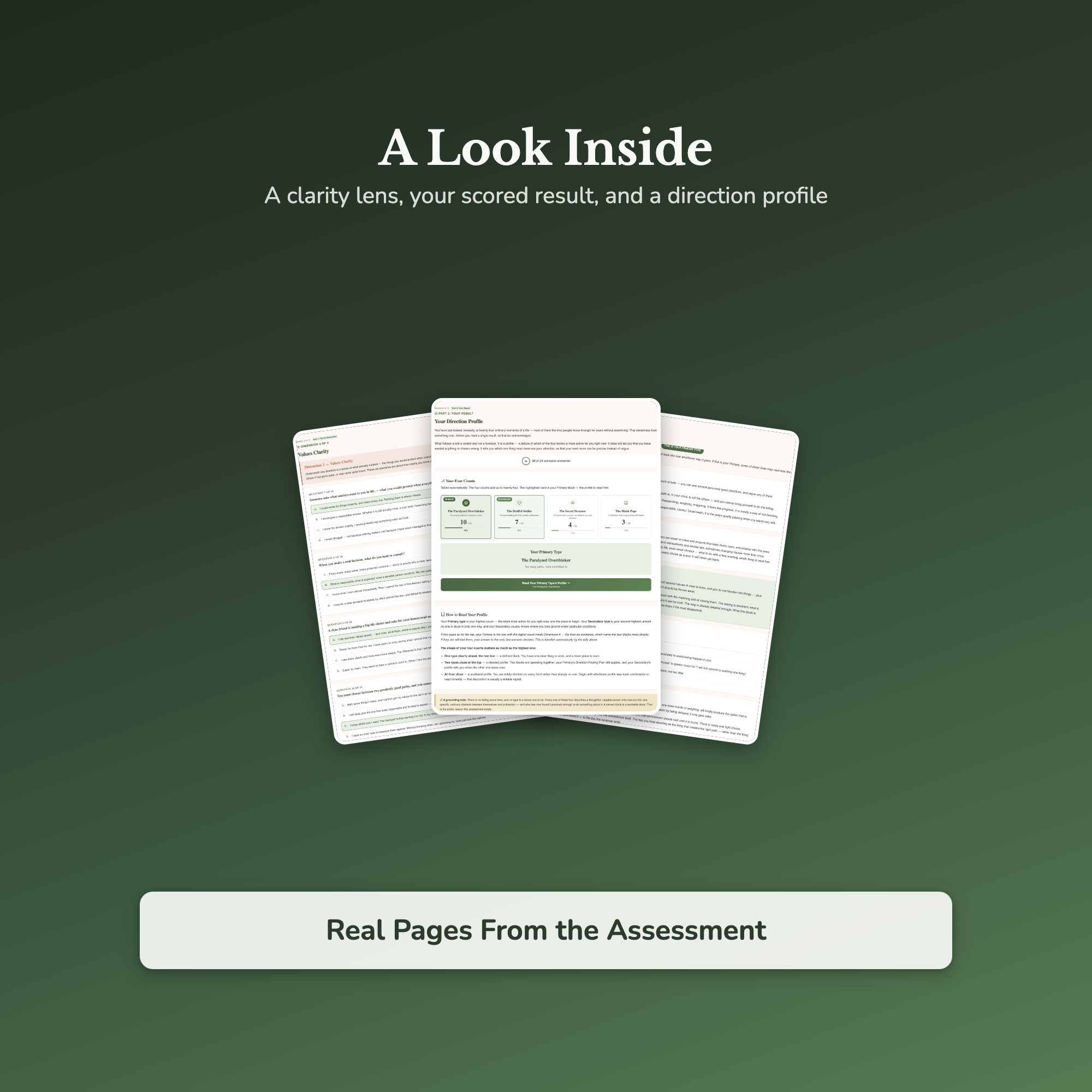 Life Direction Quiz & Workbook – Can't Figure Out My Path – Interactive Self-Assessment