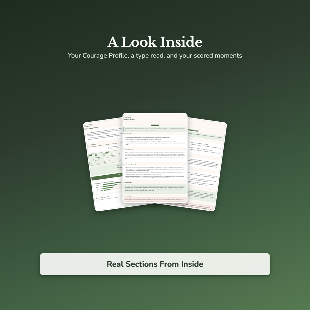 Courage Quiz & Workbook – How Fear Really Stops You – Interactive Self-Assessment