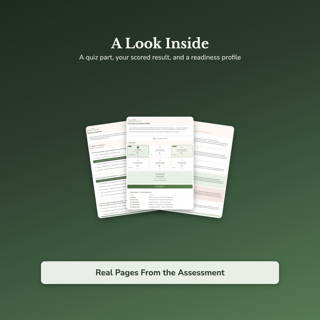 Forgiveness Quiz & Workbook – Am I Actually Ready to Forgive – Interactive Self-Assessment