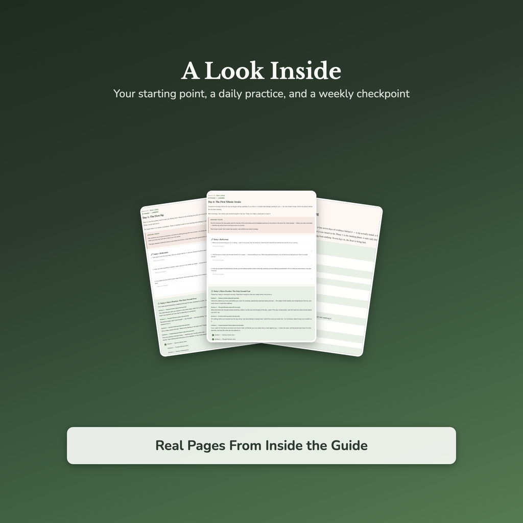 Mindfulness Workbook & 40-Day Journal – Sixty-Second Practice – Interactive Digital Guide