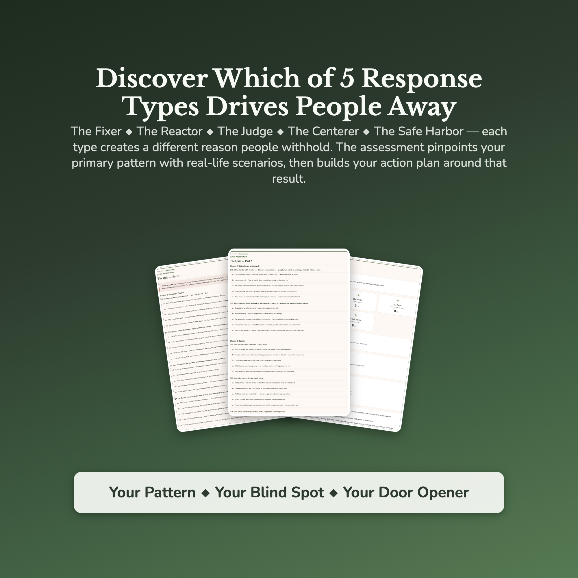 Social Blind Spot Profile — sample result and action plan