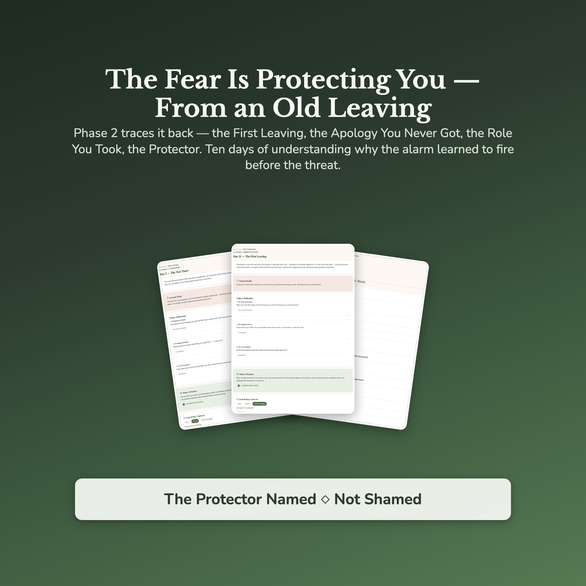 Fear of Abandonment Workbook & 40-Day Guide — sample result and action plan