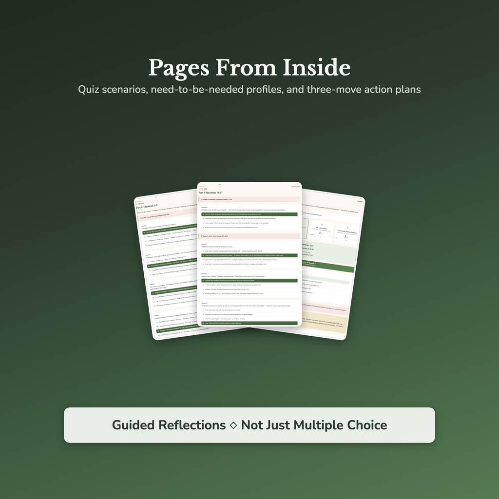 People Pleasing Quiz — sample result and action plan