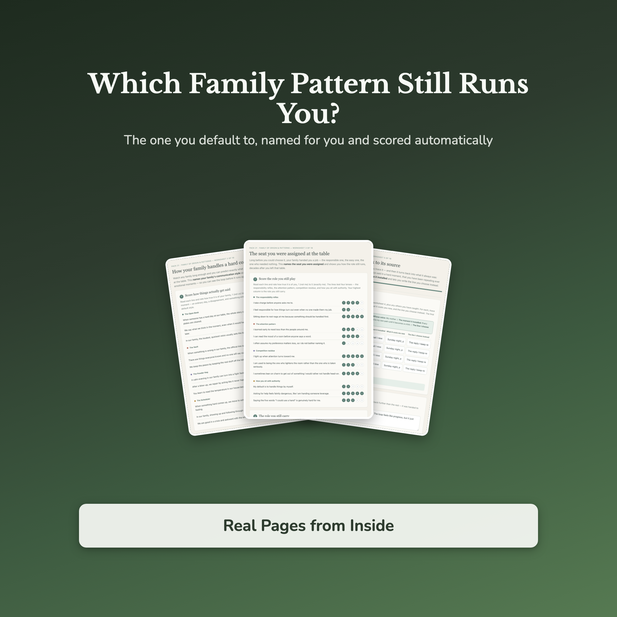 Family Patterns Worksheets – Family of Origin, Inherited Patterns, Boundaries – Interactive Worksheets Bundle