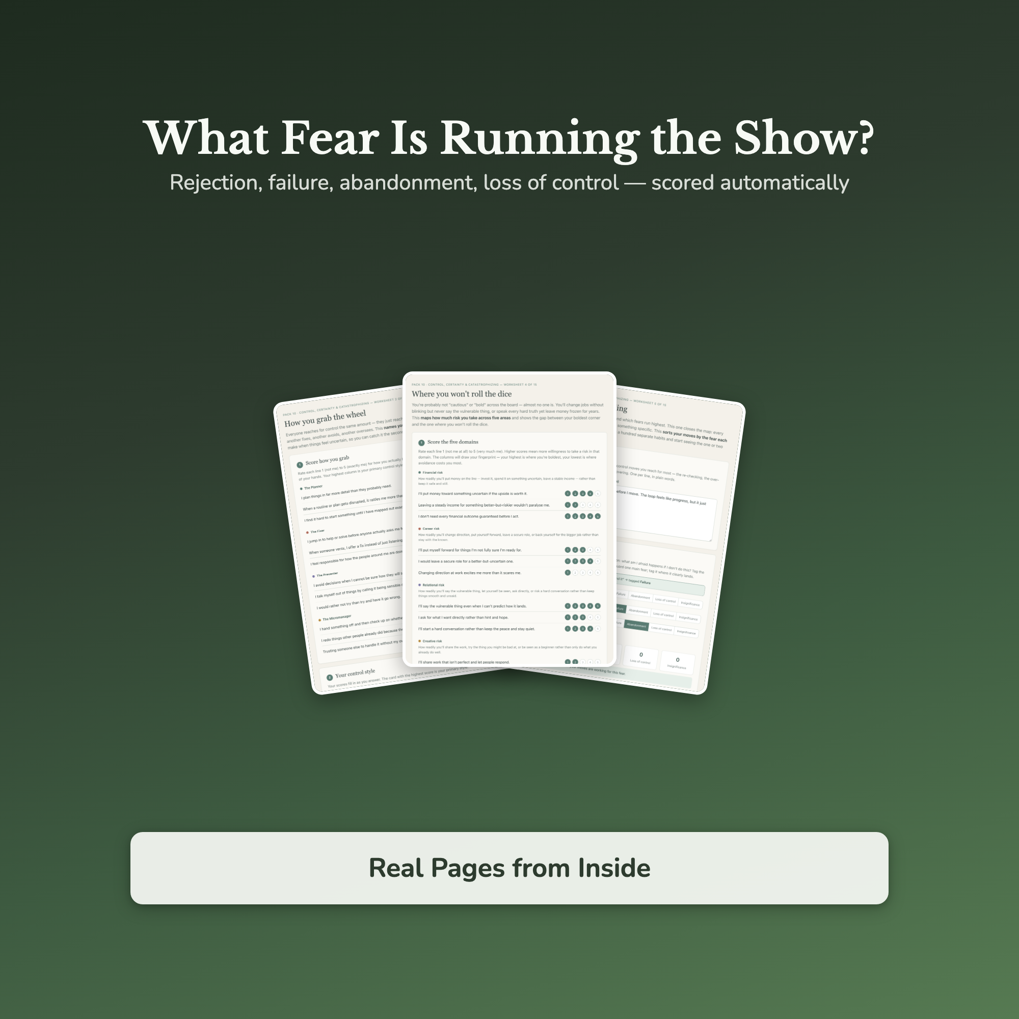Control & Certainty Worksheets – Letting Go of Control, Uncertainty, Overplanning – Interactive Worksheets Bundle
