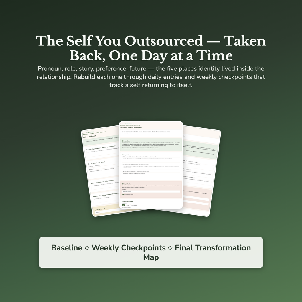 Identity After Loss Workbook & 40-Day Guide — sample result and action plan