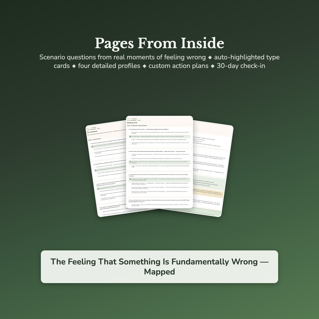 Feeling Broken Profile — sample result and action plan