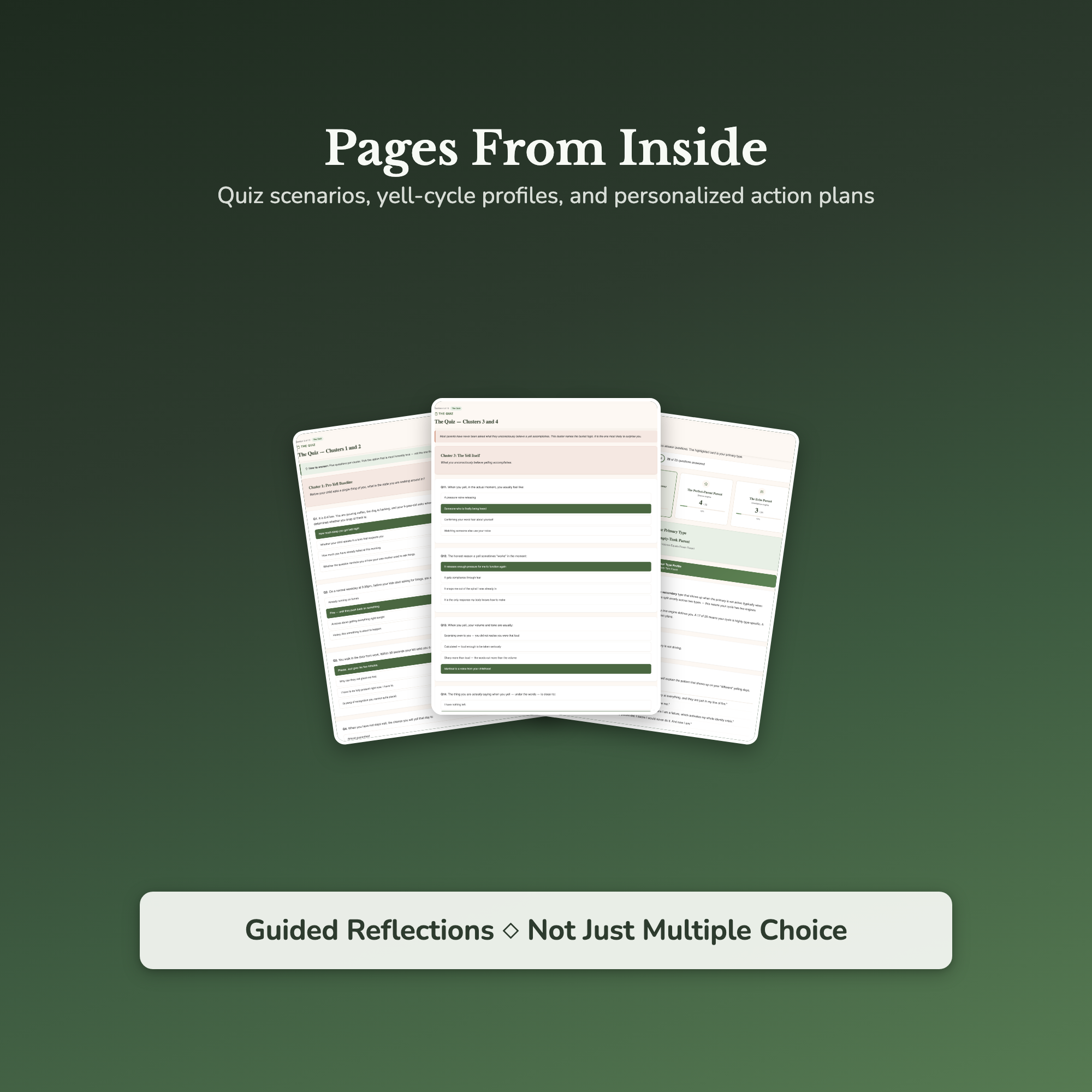 Anger Management Quiz — sample result and action plan