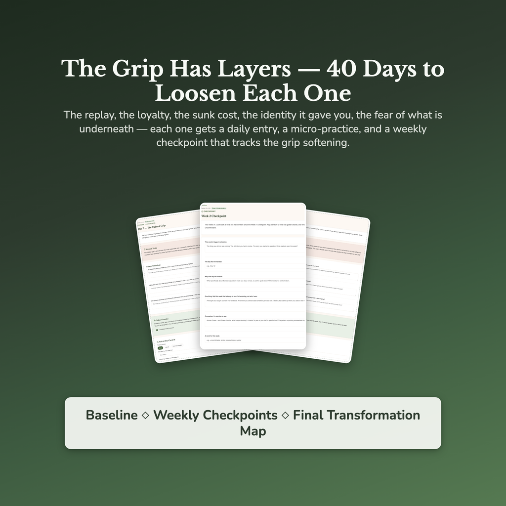 Letting Go Workbook & 40-Day Guide — sample result and action plan