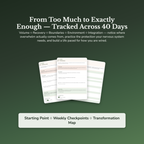 Highly Sensitive Workbook & 40-Day Guide — sample result and action plan