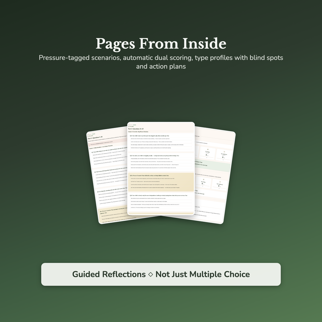Parenting Style Profile — sample result and action plan