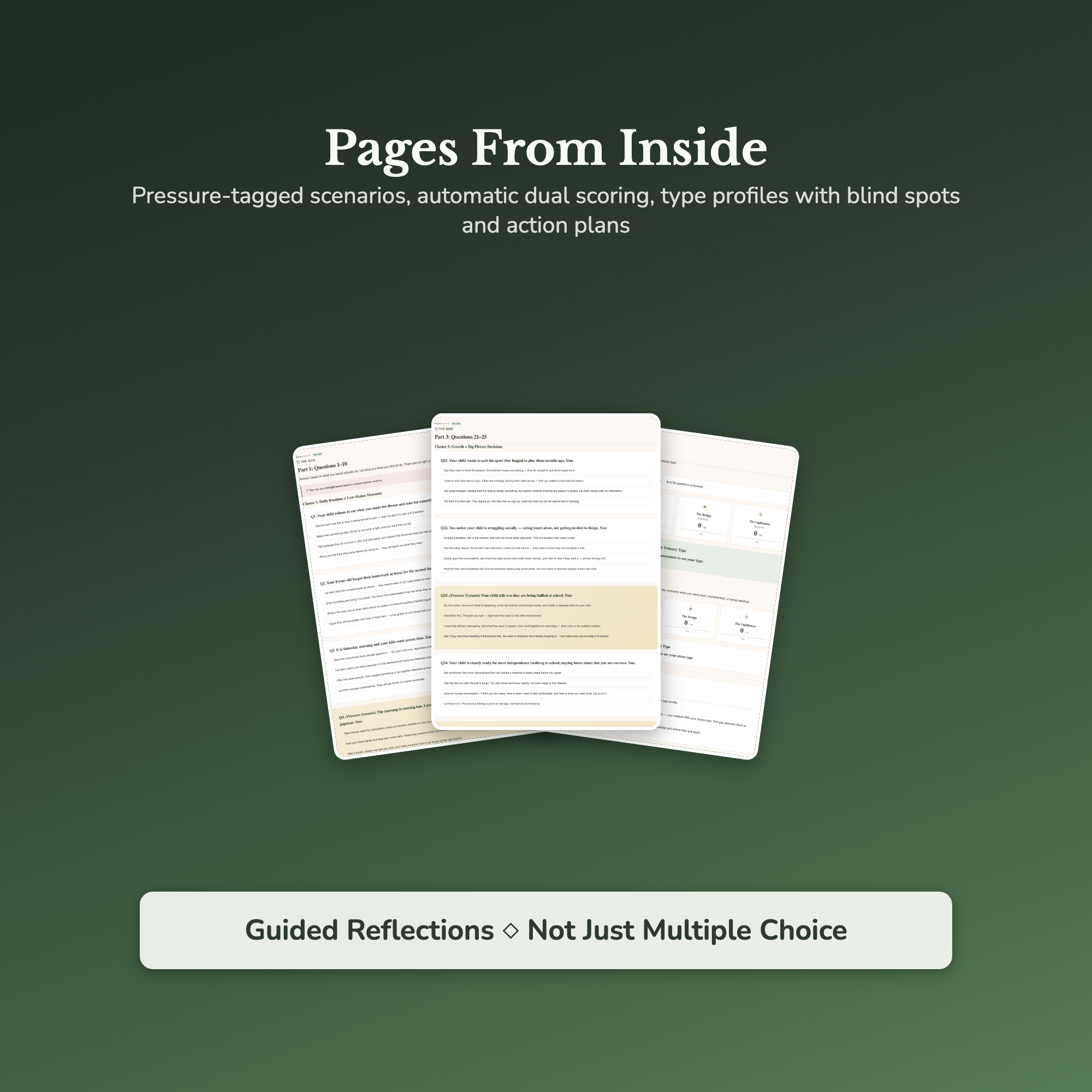 Parenting Style Profile — sample result and action plan