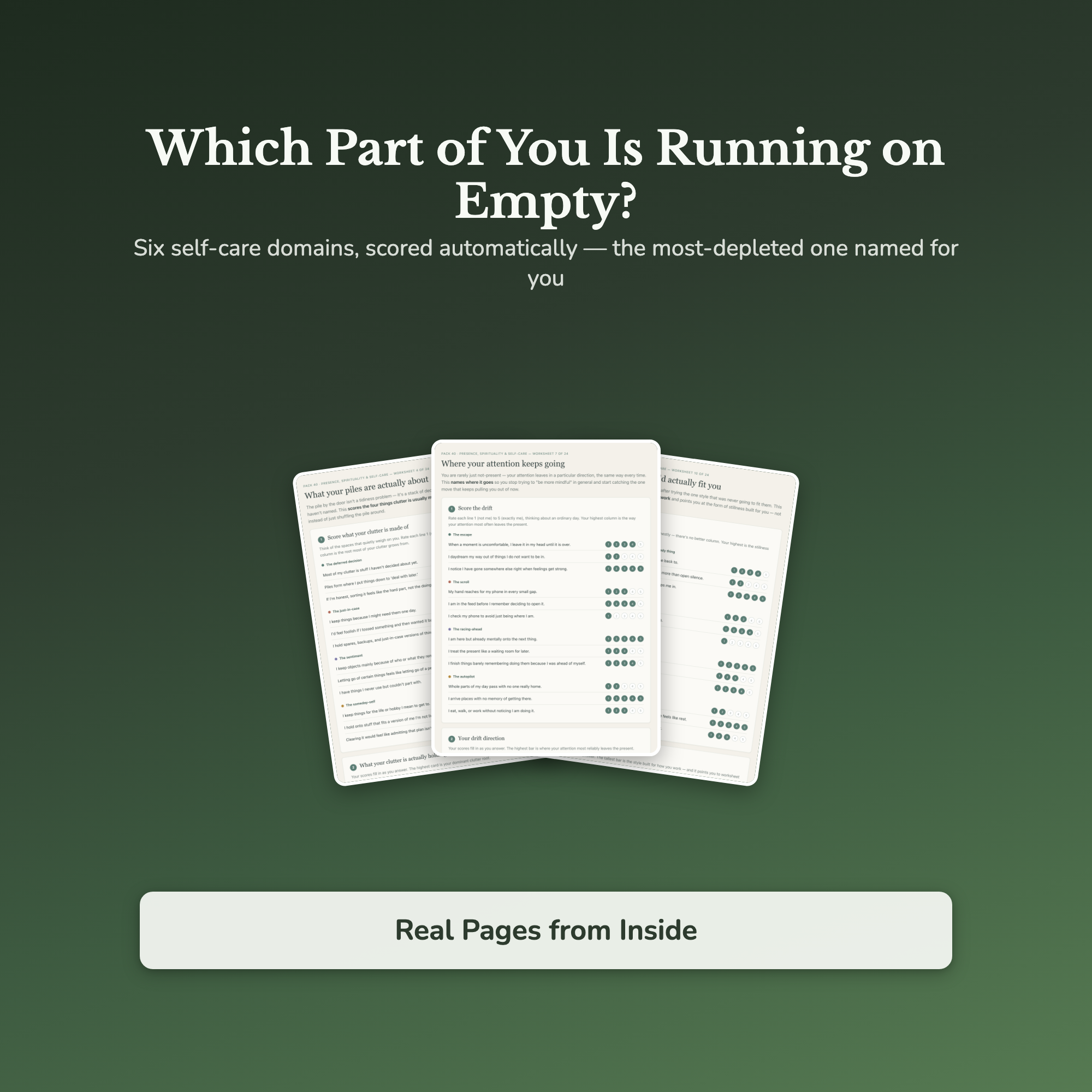 Self-Care & Presence Worksheets – Mindfulness, Grounding, Presence, Slow Down – Interactive Worksheets Bundle