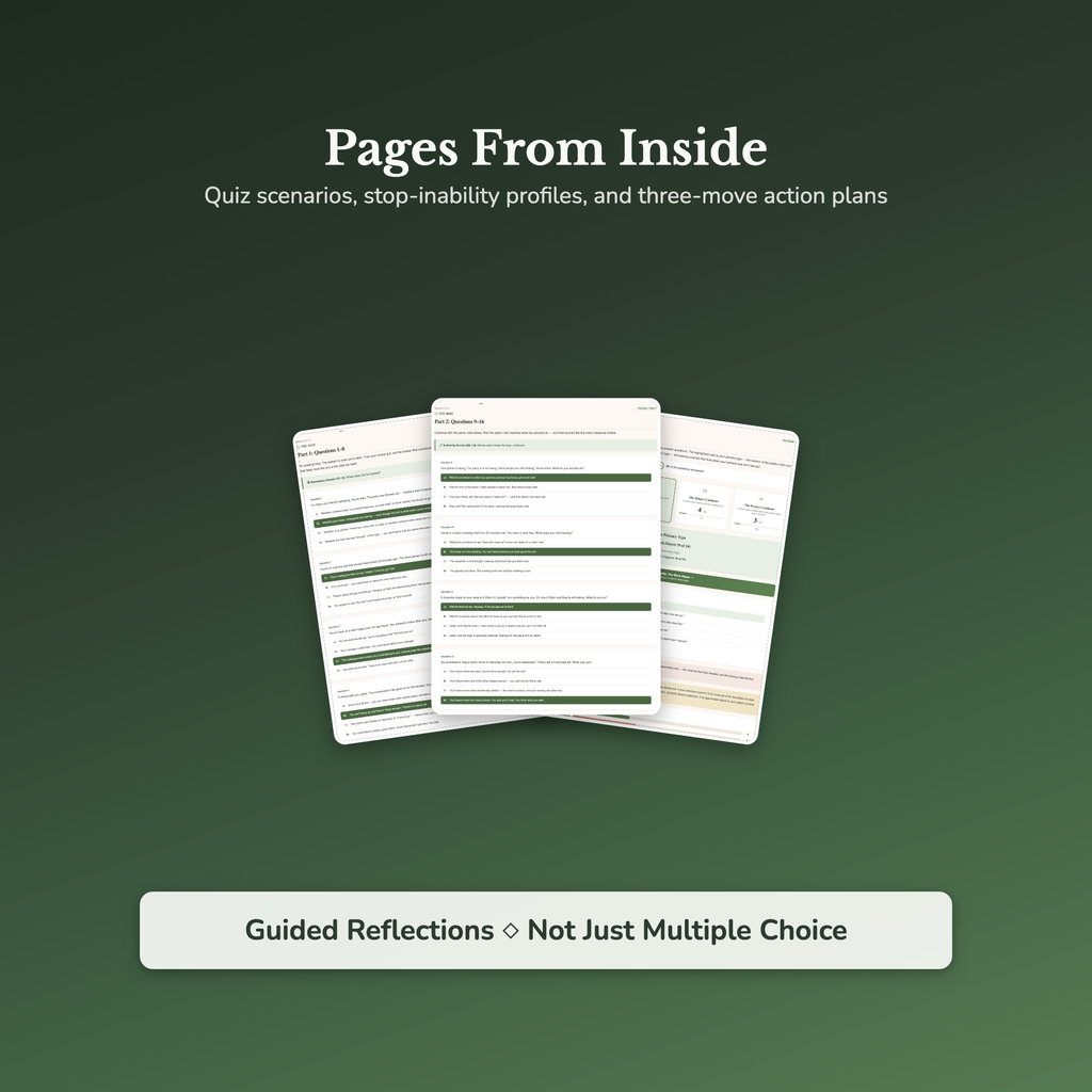 People Pleasing Quiz — sample result and action plan
