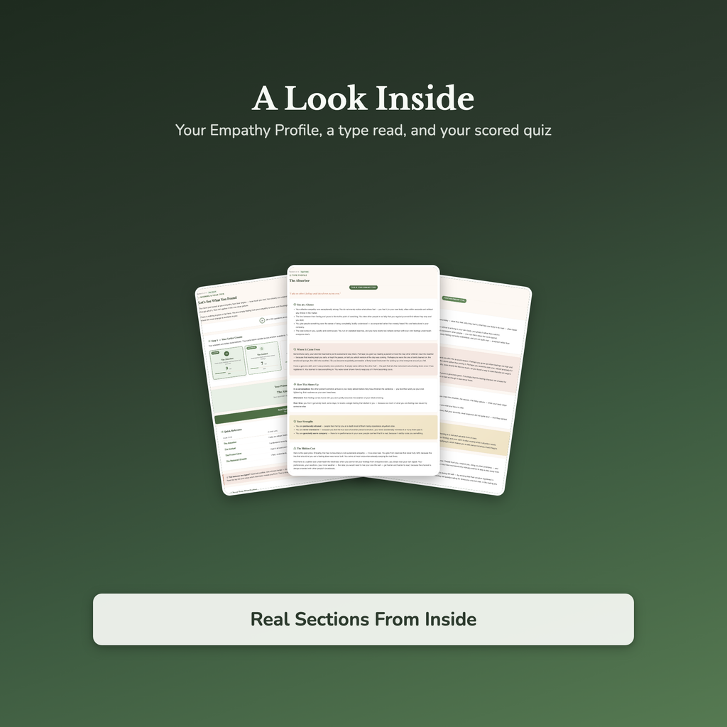 Empathy Quiz & Workbook – Why Caring So Much Exhausts You – Interactive Self-Assessment