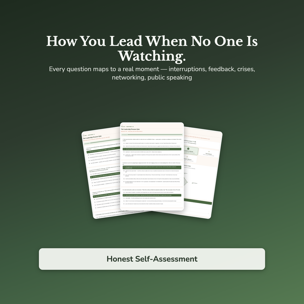 Leadership Presence Profile — sample result and action plan