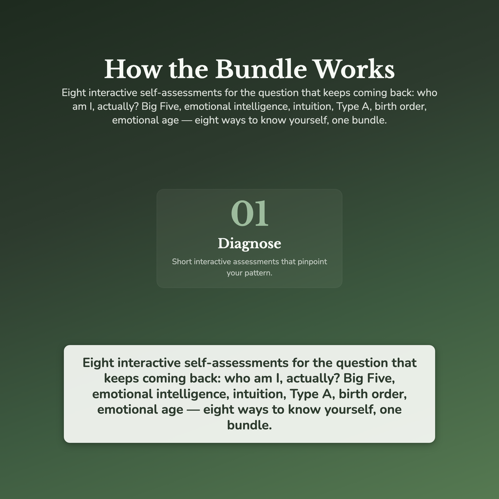 Personality Profile Bundle – Big Five EQ Emotional Age 8 Tools – Interactive Digital Bundle